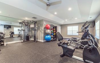 Updated fitness center with new equipment